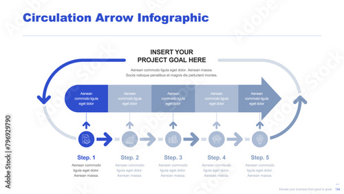 Flat business infographic diagram vector slide presentation template