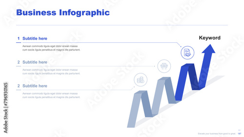 Flat business infographic diagram vector slide presentation template
