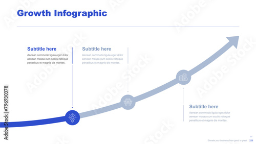 Flat business infographic diagram vector slide presentation template