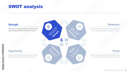 Flat business infographic diagram vector slide presentation template