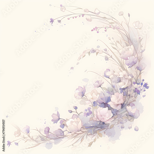 Charming Watercolor Flower Arrangement for Elegant Marketing Imagery