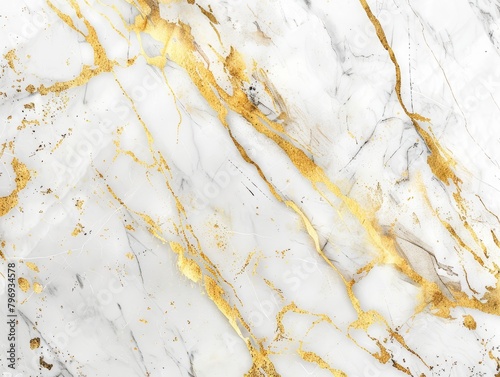 Elegant and luxurious, this white and gold marble texture serves as a perfect canvas for high-end wallpaper or ceramic interior designs