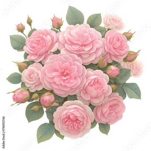 Delicate Blossoms: A Stunning Arrangement of Pink Roses and Soft Petals for the Ultimate in Seasonal Serenity.