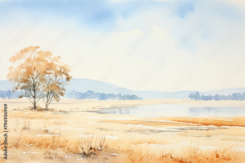 Fototapeta premium Landscape outdoors painting nature.