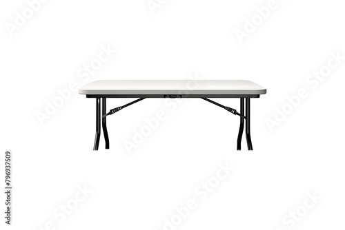 Plastic Folding Dining Table on transparent background.