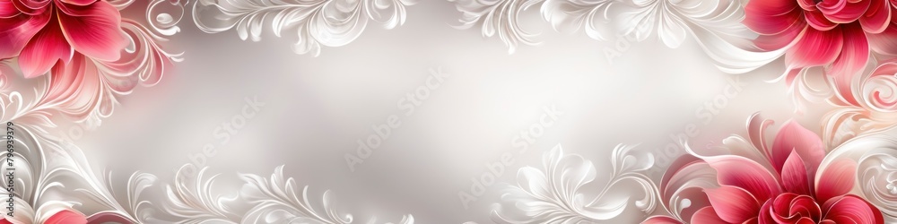 Gradient panoramic silk frame template, fabric in white pink colors, with blurred satin wavy texture.
Gradient panoramic silk frame template, fabric in white pink colors, with blurred satin wavy texture.