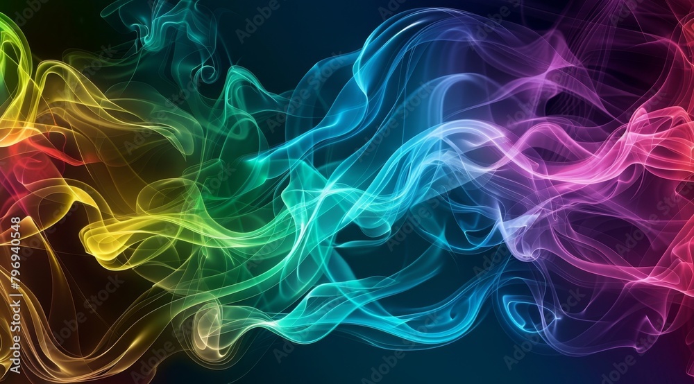 Fototapeta premium Vibrant Smoke Swirls