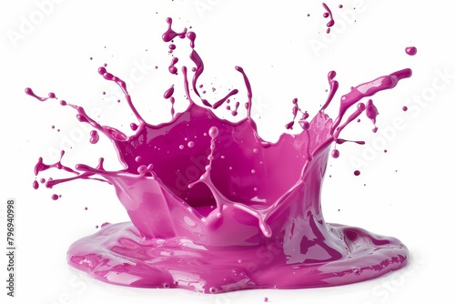 Vibrant pink paint splash