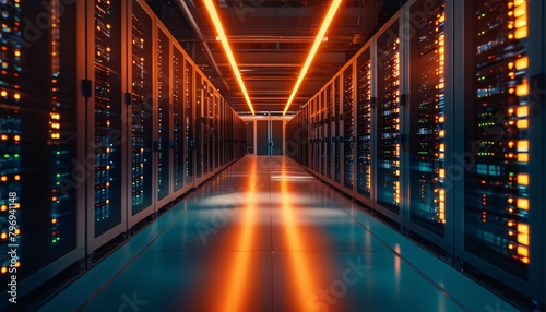 A sprawling data center housing servers and computing infrastructure