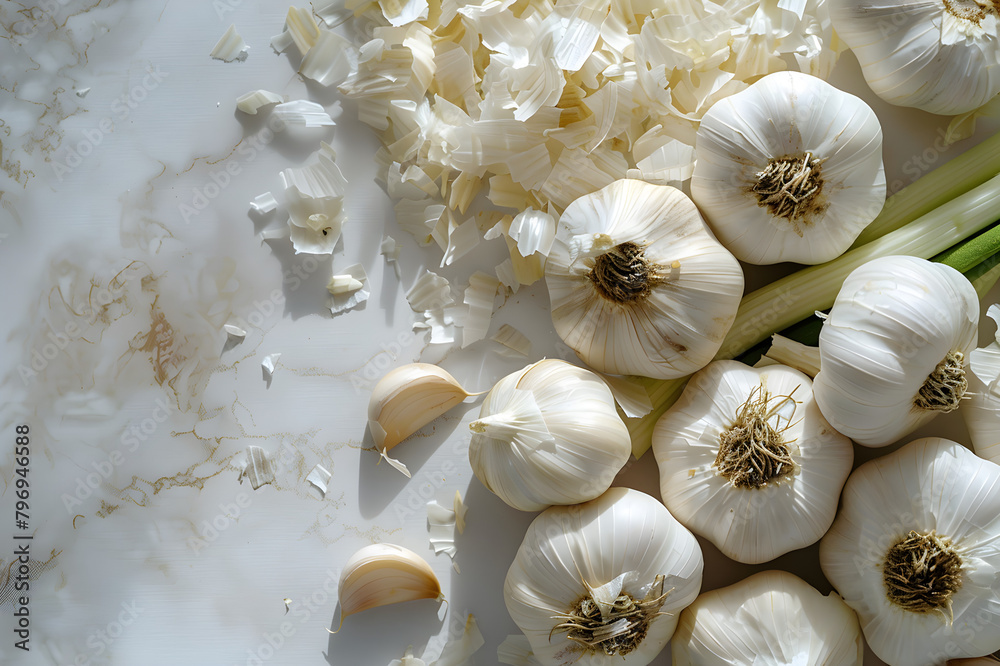 Chopped and Whole Garlic Cloves