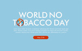 vector world no tobacco day banner template