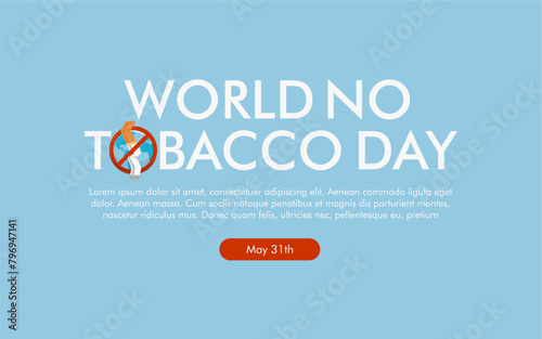 vector world no tobacco day banner template
