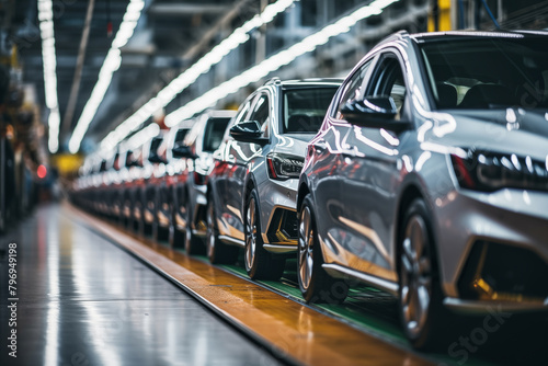 Automobile production line. Car factory. Car factory. Automotive industry. Shallow depth of field. © ako-photography