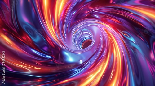 A mesmerizing image of a glowing, iridescent vortex.