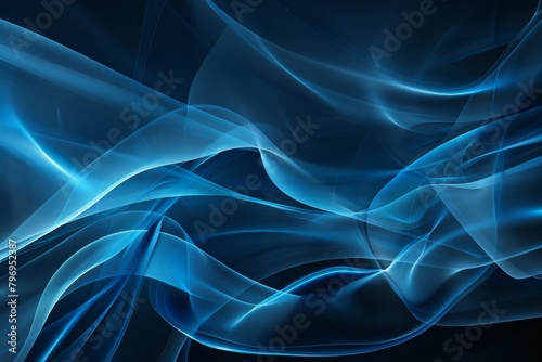 Blue-white image of fractal waves on a dark background. The image has a dreamy, ethereal quality.