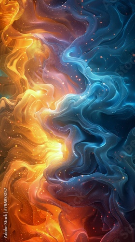 Colorful Background With Swirly Pattern