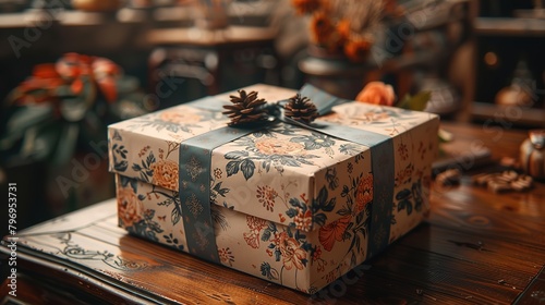 Mother's Day,Happy mother’s day,Mom day,gift,Elegant Gift Box Masterfully Photographed 
on Rustic Wooden Tabletop, High-Definition Minimalist Background, Warm Ambiance