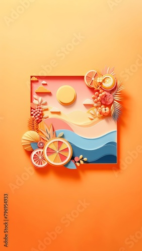 3D decoration orange