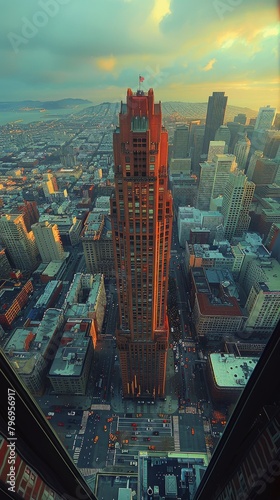 Panoramic View of a City With Tall Buildings