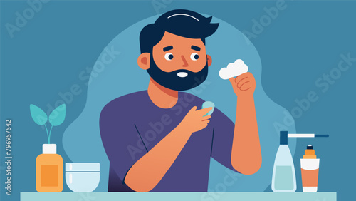 As an optional step he may also use a facial steamer to open up his pores and allow for better absorption of the products..