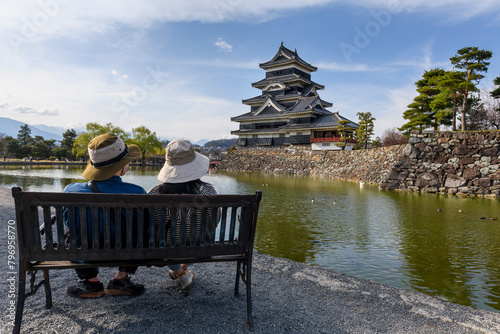 Zamek w Matsumoto, Japonia.