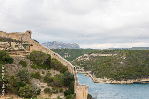 Bonifacio town in Corsica Island  France