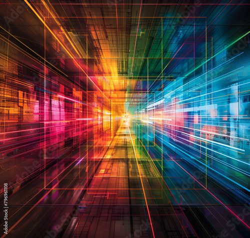 Digital background for tech  AI  data  audio  graphics  and more  made by AI
