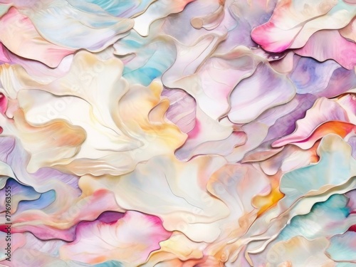 Obraz na płótnie Multi-colored abstract liquid background in soft pastel colors. Watercolor paints. w salonie