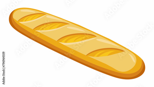 A traditional French baguette with its characteristic golden crust and soft airy interior..