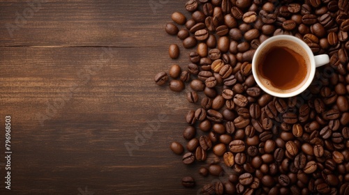 coffee beans caffeine brown texture  ai