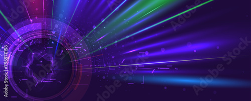 Technology abstract futuristic background for internet business. Big data concept. Vector Aer.