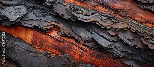 Close-up of a dark brown tree trunk photo