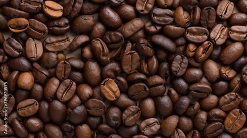 coffee beans caffeine brown texture  ai