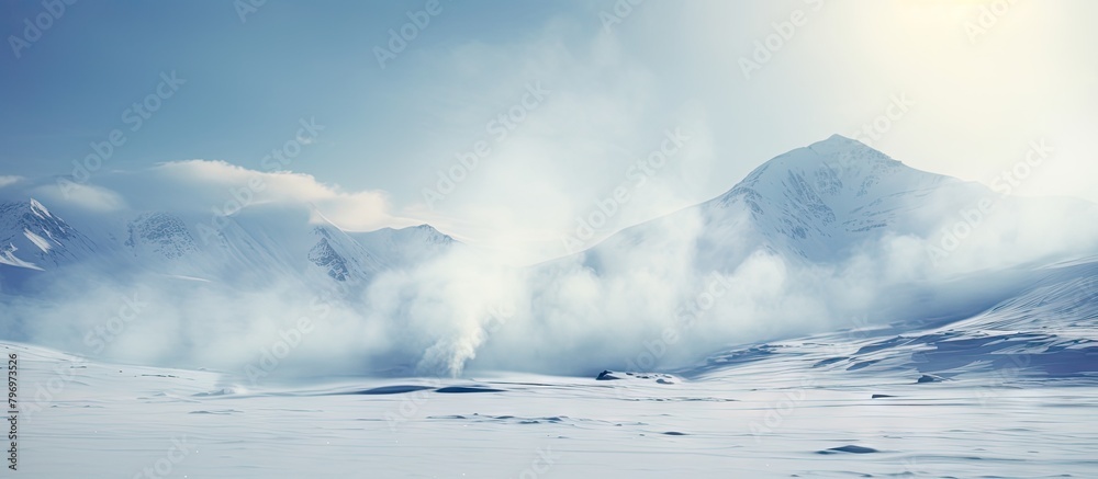 Person skiing on snow-covered mountains
