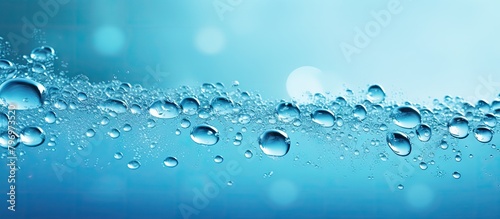 Blue background with droplets