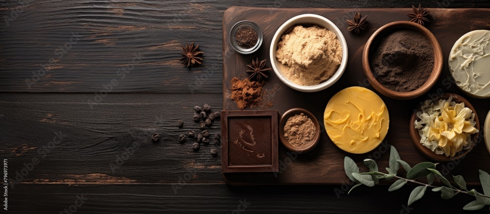 Ingredients on a cutting board Ingredients on a cutting board