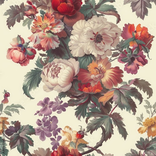 seamless pattern with flowers © millionaire