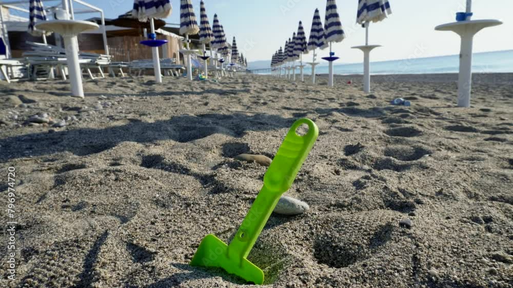 Season at sea. Children's toy in a squeak. Summer tourism and travel destination concept.