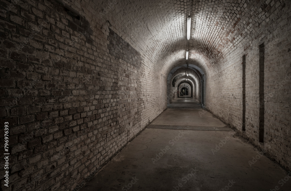 Tunnel of a historic fortification. Tunnel of a historic fortification.