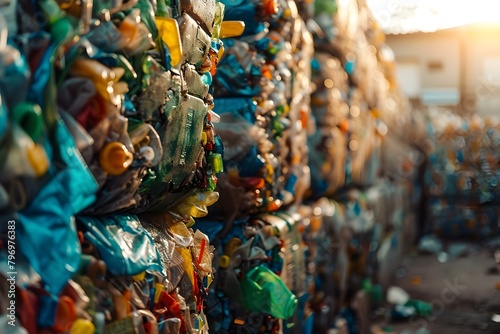Transform plastic waste into new products through recycling process. Concept Plastic Waste Recycling, Eco-Friendly Solutions, Sustainable Manufacturing, Upcycling Projects, Environmental Innovation