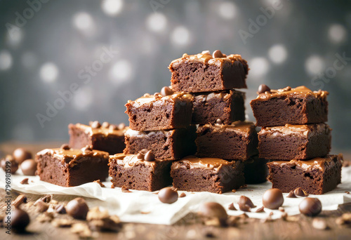 'Homemade Chocolate Pile Brownies Coffee Food Paper Easter Light Chocolate Leaf White Cake Luxury Bakery Cafe Plate Day Dessert Cuisine Snack Gourmet Mint Calories Cookie Cocoa Baking Nuts Sweet'