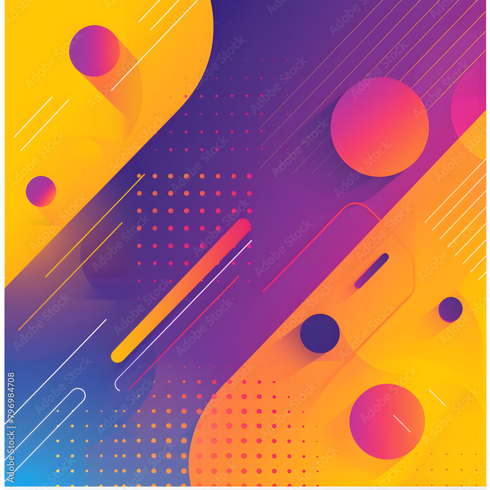 yellow abstract gradient geometric shape AI generative yellow abstract gradient geometric shape AI generative
