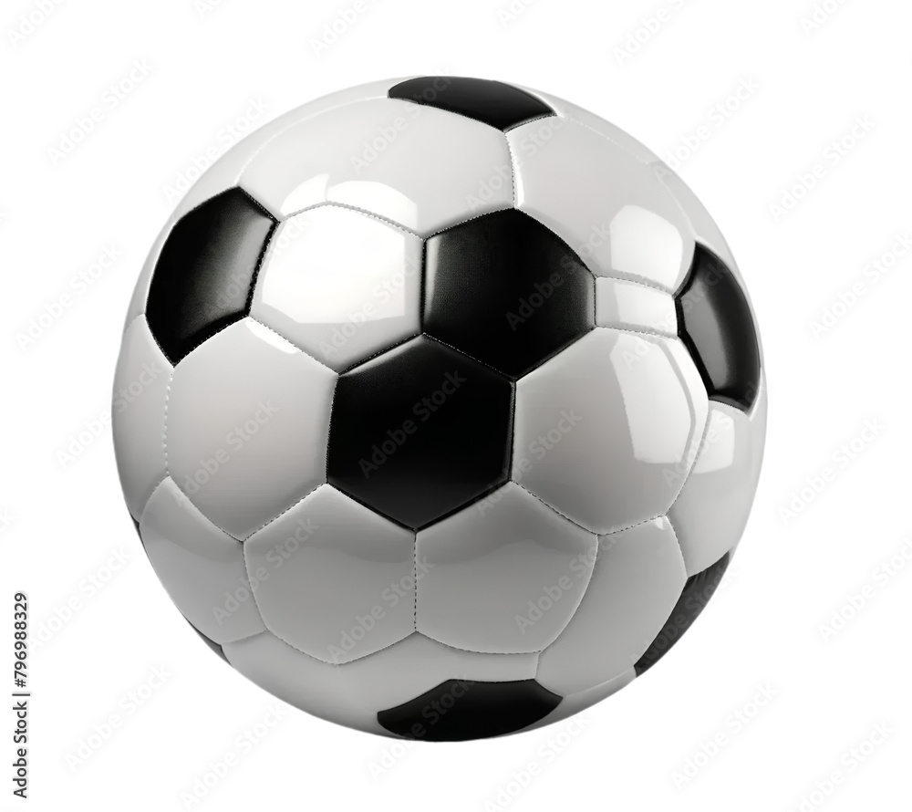 Soccer ball isolated on transparent background. AI Generative