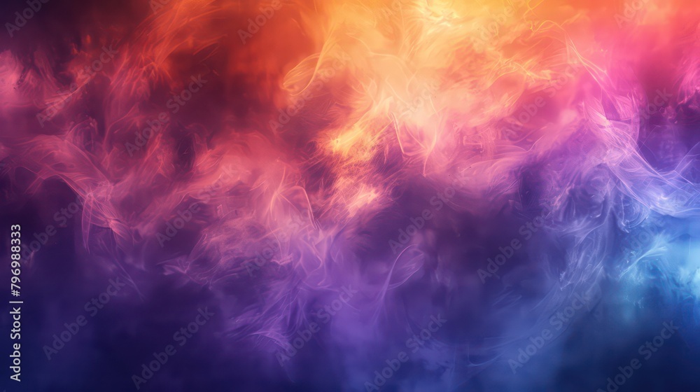 Abstract Colorful Smoke or Mist Background Composition