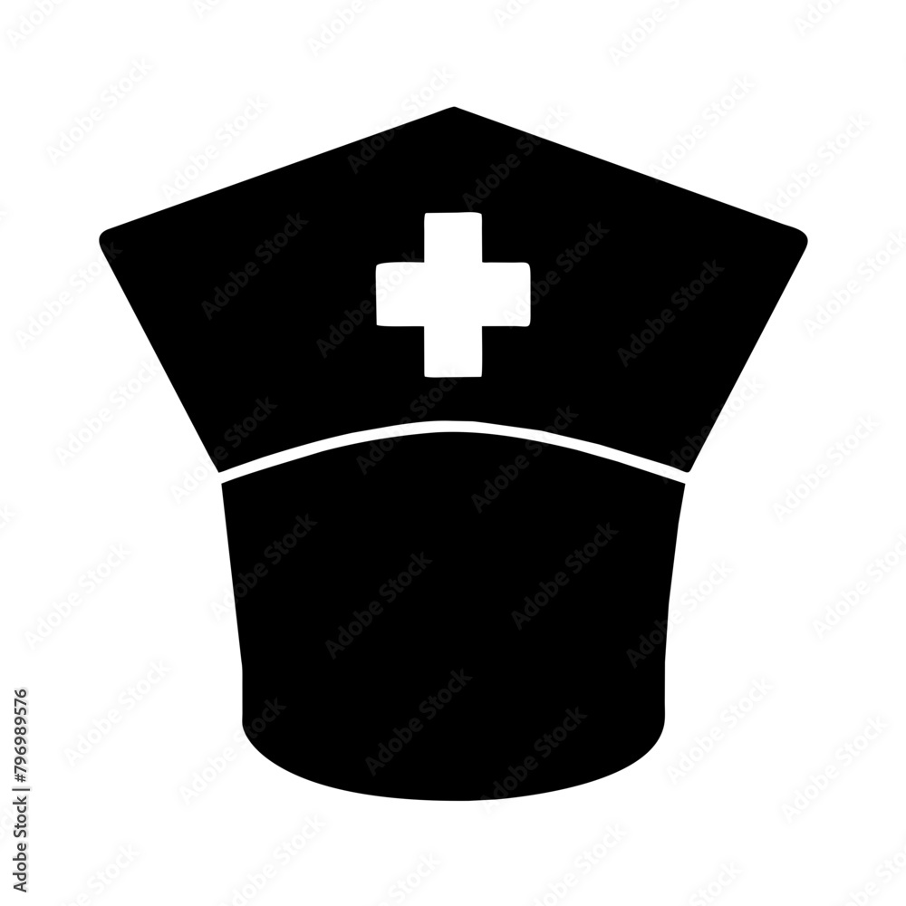 Obraz premium Nurse hat icon on a Transparent Background