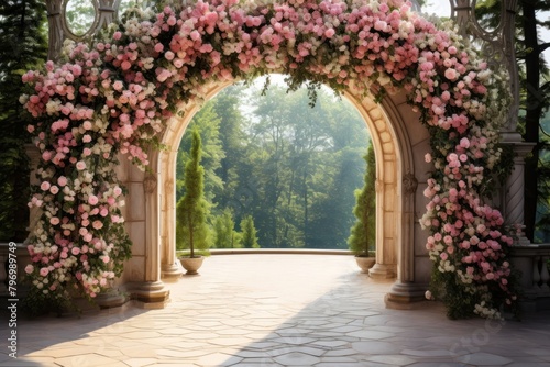 Beautiful archway outdoors architecture flower.