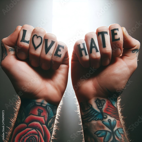 Two clenched fists with 