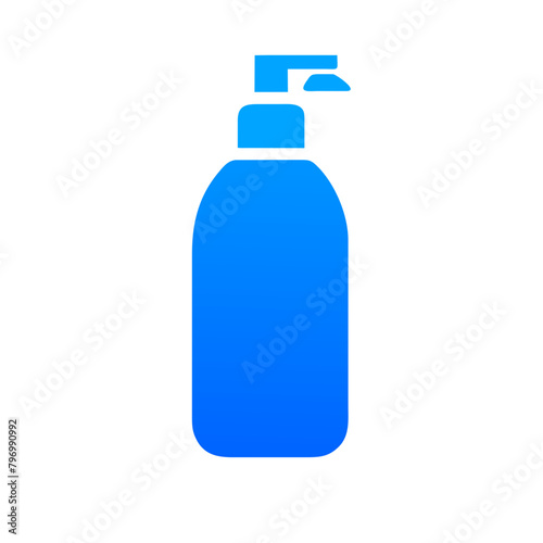 Mouthwash bottle icon vector graphics element silhouette Oral mouthwash symbol sing illustration on a Transparent Background