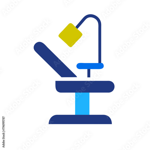 Dental chair icon vector graphics element silhouette Oral symbol sing illustration on a Transparent Background