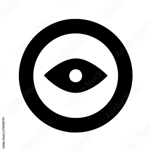 Eye Chart icon vector graphics element silhouette vision acuity and eyesight testing symbol sing illustration on a Transparent Background